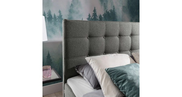 Postel boxspring GONGGA 180x200cm, světle šedá