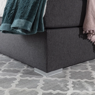 Postel boxspring GONGGA 180x200cm, světle šedá