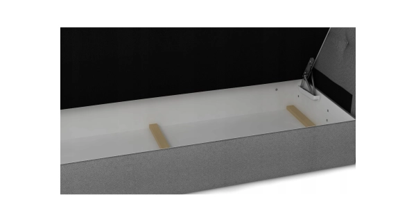 Postel boxspring MACAO 140x200 cm, černá látka/černá ekokůže