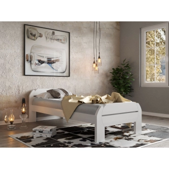 Postel BRAHE 160, masiv buk/barva bílá