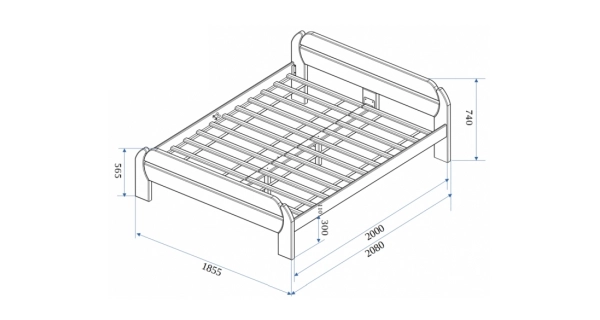 Postel BRAHE 180, buk natur