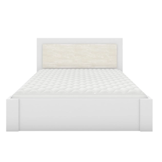 Postel BRIGIDA 160x200 cm bez matrace a roštu, bílá/hedvábí