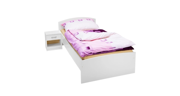 Postel COPPER 90x200 cm, lamino, bílá