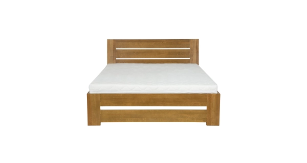 Postel CORDULA 140x200, masiv buk/moření: rustikal