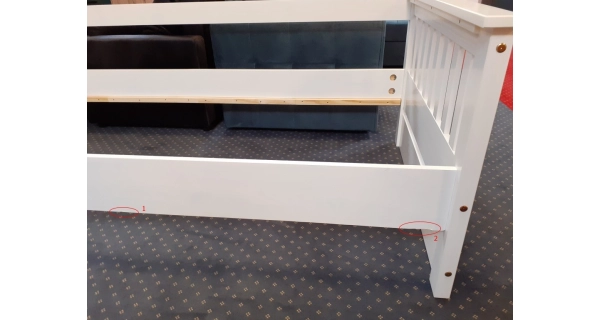 Postel DWAYNE, bílý lak - II. jakost, POUZE OSOBNÍ ODBĚR