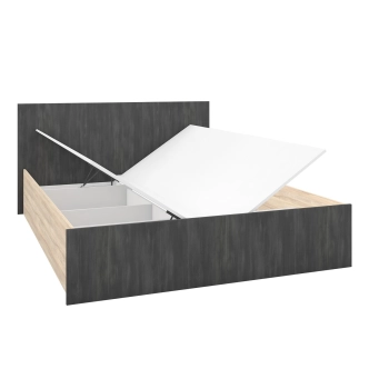 Postel EUTICHIANO 160x200 cm, dub sonoma/borovice norská