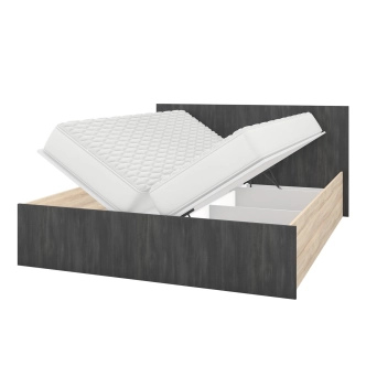 Postel EUTICHIANO 160x200 cm, dub sonoma/borovice norská