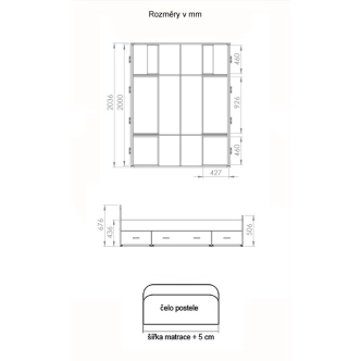 Postel FELIS 90x200 cm, buk