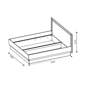 Postel FILIPPOPOLI 140, dub evoke/bílá alpský lesk