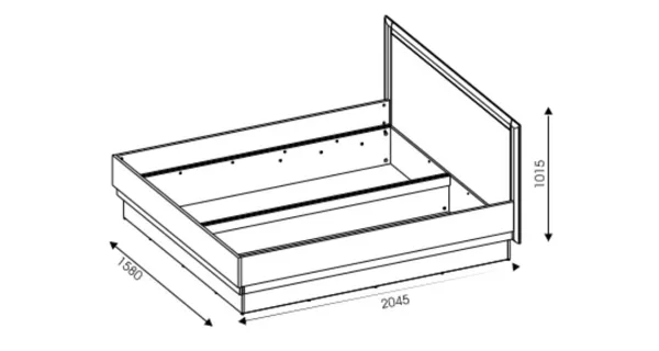 Postel FILIPPOPOLI 140, dub evoke/bílá alpský lesk