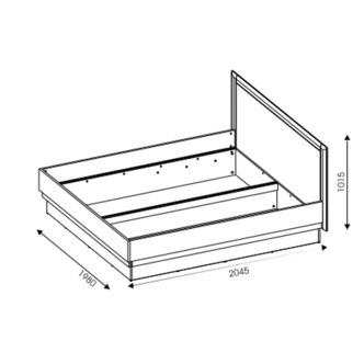 Postel FILIPPOPOLI 180, dub evoke/bílá alpský lesk
