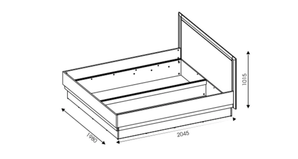 Postel FILIPPOPOLI 180, dub evoke/bílá alpský lesk