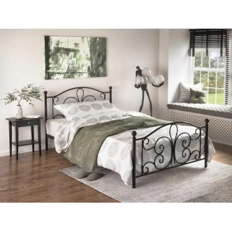 Postel GARTHA 120x200 cm, černá