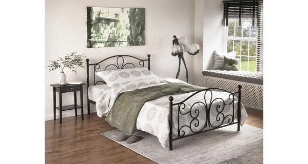 Postel GARTHA 120x200 cm, černá