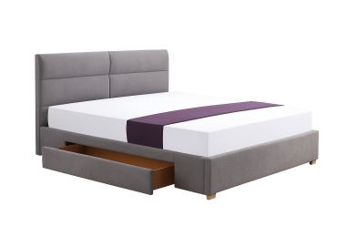 Postel GAUGUIN 160x200 cm, světle šedá