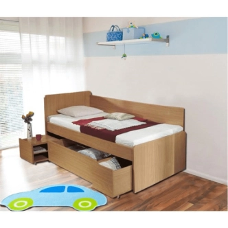 Postel HAKUNA s úložným prostorem, buk