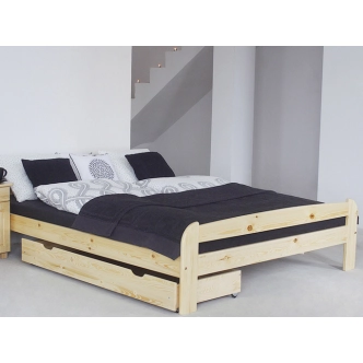 Postel HAMARD 140x200 cm s roštem, masiv borovice