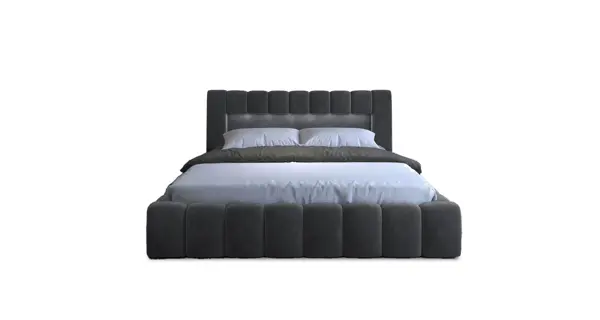 Postel HUA 08 s LED osvětlením 180 x 200 cm, šedá