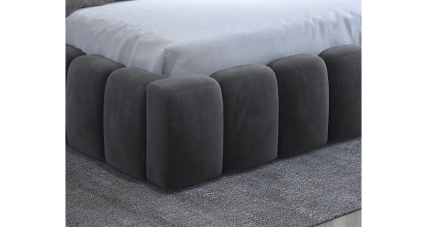 Postel HUA 08 s LED osvětlením 180 x 200 cm, šedá