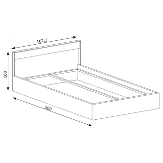 Postel IPPOLITO 160x200 cm, dub hickory