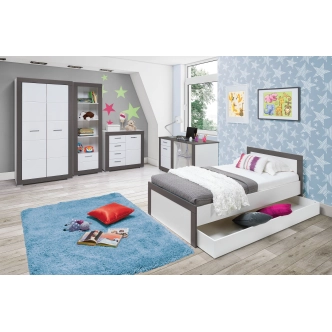 Postel JAMASOTA 90, bílý mat/grafit