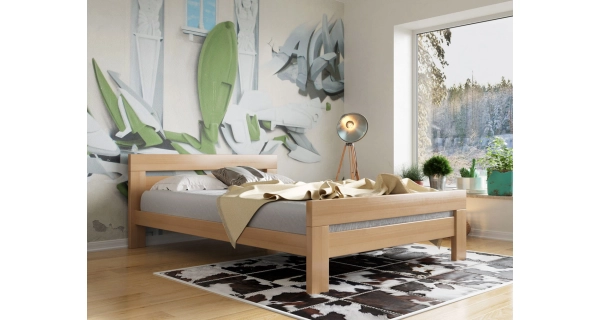 Postel KEPLER 160, masiv buk/barva buk