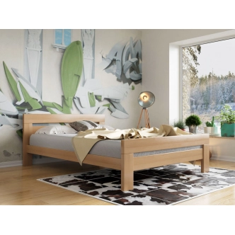 Postel KEPLER 180, masiv buk/barva buk