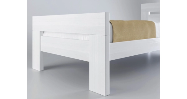 Postel KEPLER 90, masiv buk/barva bílá