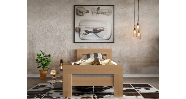 Postel KEPLER 90, masiv buk/barva buk