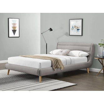 Postel LARBRO 160x200 cm, světle šedá