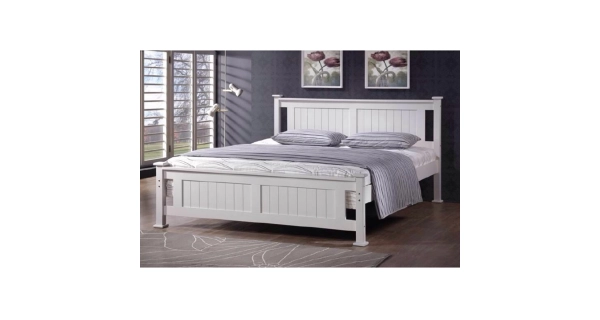 Postel LUCAS 180x200 cm + ROŠT, bílá