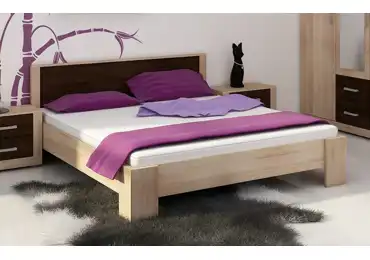 Postel MOLTENO 160x200 cm bez roštu,dub sonoma/dub sonoma tmavý