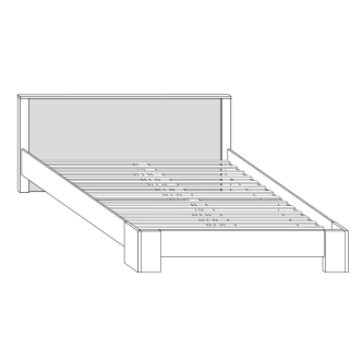 Postel MOLTENO 160x200 cm s roštem, craft tobaco/krém, 5 let záruka