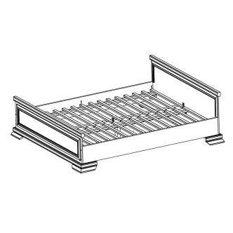 Postel MONEDULA 180x200 cm, borovice andersen