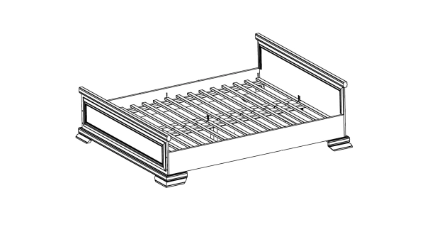 Postel MONEDULA 180x200 cm, borovice andersen