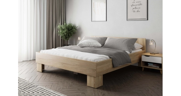 Postel NEJBY BARNABA 180x200 cm, dub sonoma