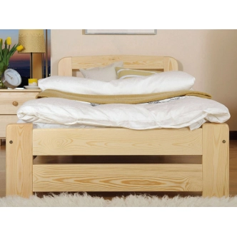 Postel OAKLEY 160x200 cm s roštem, masiv borovice