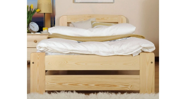 Postel OAKLEY 160x200 cm s roštem, masiv borovice
