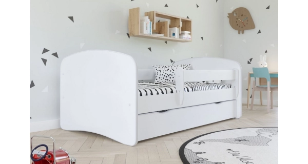 Postel OYERE 200x90 cm s úložným prostorem, bílá