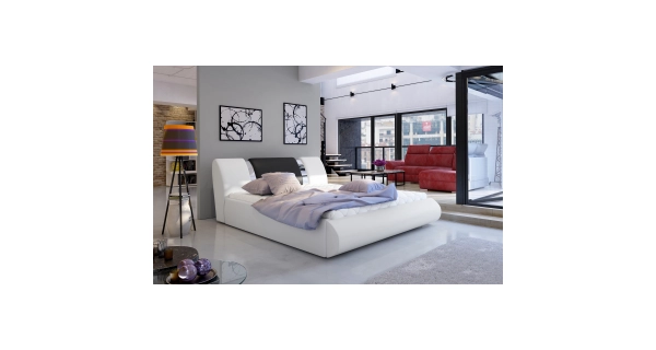 Postel PROVADIA 07, bílá/černá, 160x200 cm