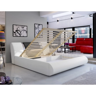 Postel PROVADIA 07, bílá/černá, 160x200 cm