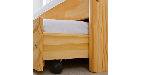 Postel s přistýlkou OLEON 90x200 s rošty, lakovaný borovicový masiv