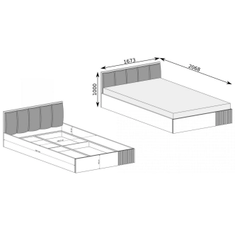 Postel s úlož. prostorem FRAGILIS 140x200 cm, dub artisan/černá