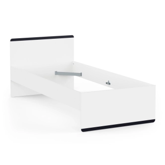 Postel SOLMEN 90x200 cm, bílá/modrá nebo meruňková