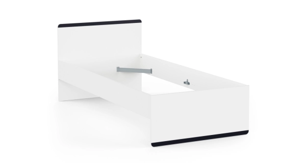 Postel SOLMEN 90x200 cm, bílá/modrá nebo meruňková