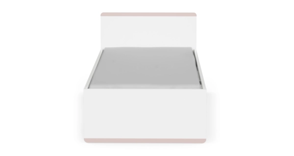 Postel SOLMEN 90x200 cm, bílá/modrá nebo meruňková