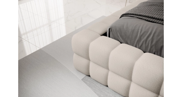 Postel SWINDER 140x200 cm, béžovošedá