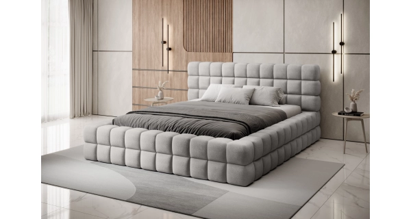 Postel SWINDER 140x200 cm, šedá