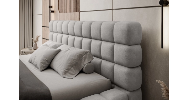 Postel SWINDER 140x200 cm, šedá