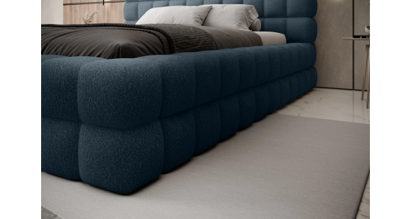 Postel SWINDER 140x200 cm, šedomodrá